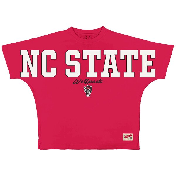 Red Ladies Short Sleeve Flannigan T
